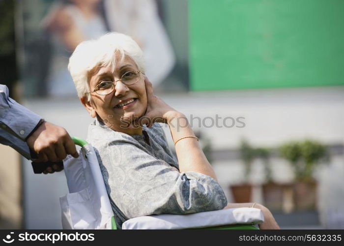 Patient on a wheelchair