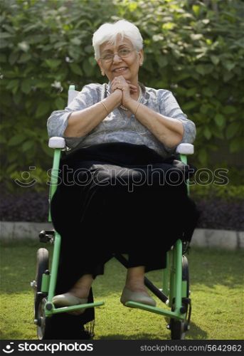 Patient on a wheelchair