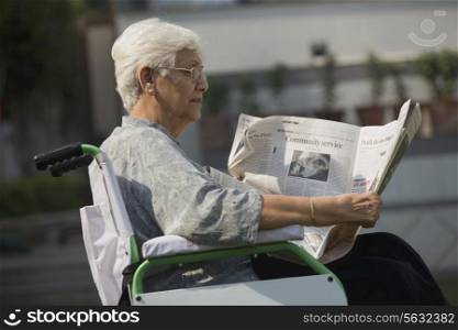 Patient reading the newspaper