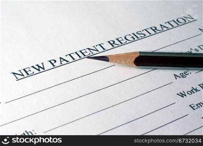 Patient registration form