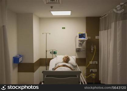 Patient resting in the hospital