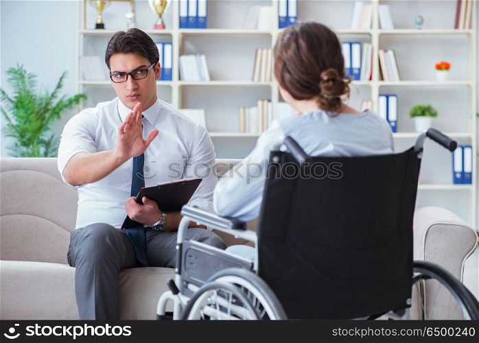Patient visiting psychotherapist to deal with consequences of tr. Patient visiting psychotherapist to deal with consequences of trauma. Patient visiting psychotherapist to deal with consequences of tr