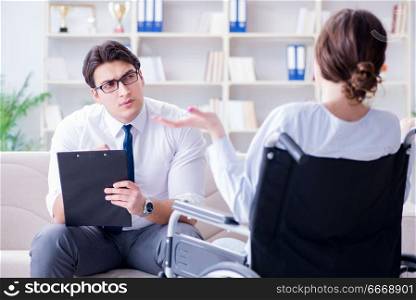 Patient visiting psychotherapist to deal with consequences of tr. Patient visiting psychotherapist to deal with consequences of trauma. Patient visiting psychotherapist to deal with consequences of tr