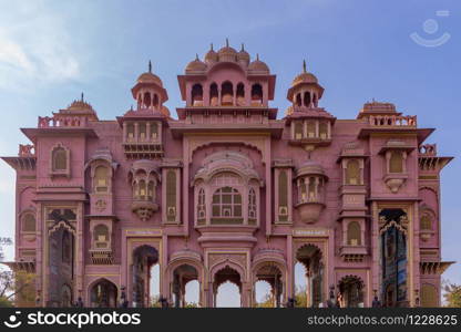 "Patrika Gate, The ninth gate of Jaipur located at Jawahar Circle, Patrika Gate in the Jawahar Circle Gardens in the "Pink City" , Jaipur, Rajasthan, India."