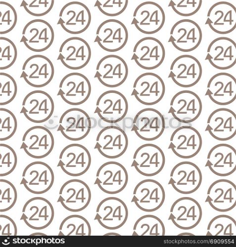 Pattern background 24 hours icon