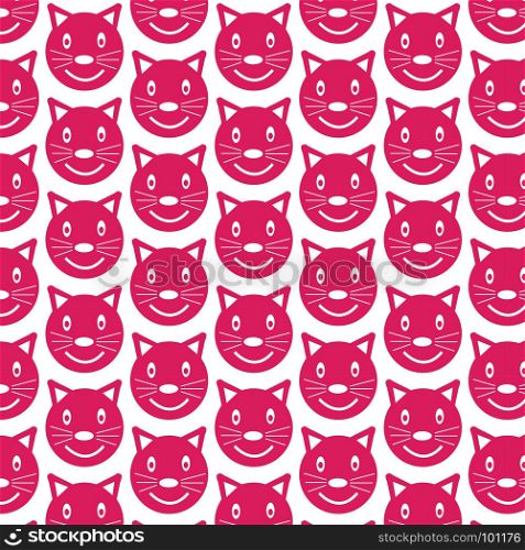 Pattern background Cat Face emotion Icon