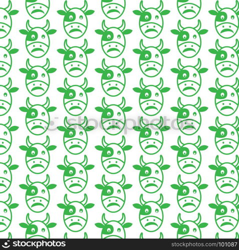 Pattern background Cow Face emotion Icon