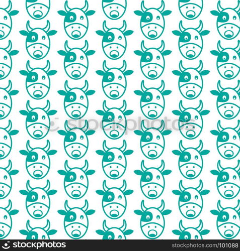 Pattern background Cow Face emotion Icon