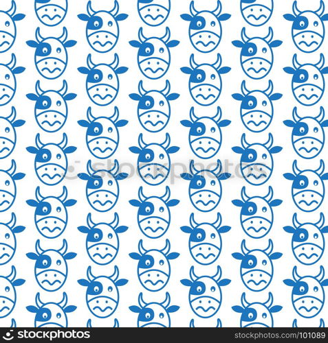 Pattern background Cow Face emotion Icon