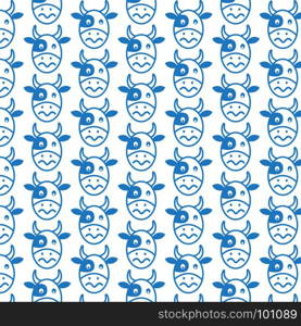 Pattern background Cow Face emotion Icon