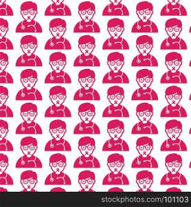 Pattern background Doctor Face emotion Icon