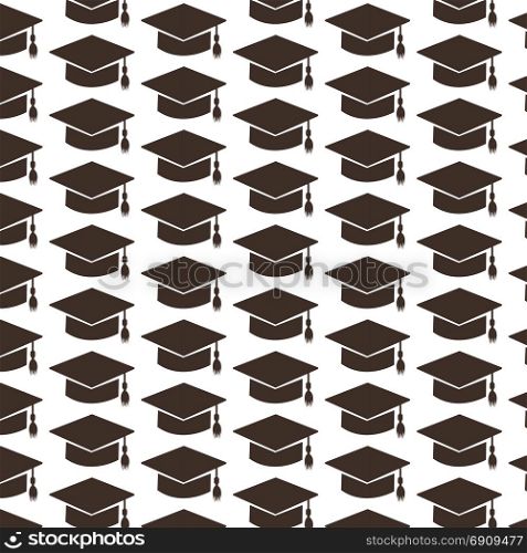 Pattern background Graduation cap icon