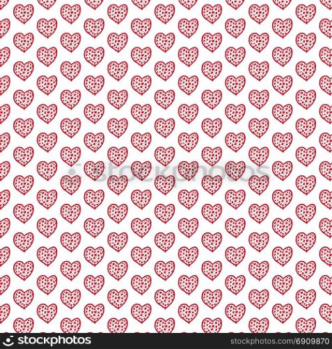 Pattern background Hand drawn heart