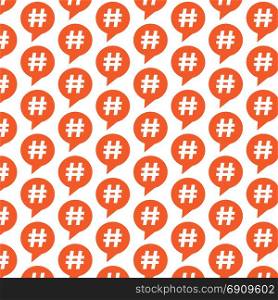 Pattern background Hashtag speech bubble icon