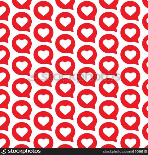 Pattern background Heart speech bubble icon