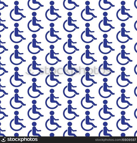 Pattern background Human on wheelchair Disabled icon
