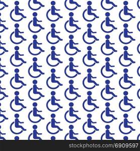 Pattern background Human on wheelchair Disabled icon