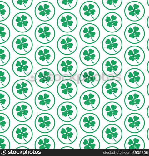 Pattern background leaves Saint Patrick symbol