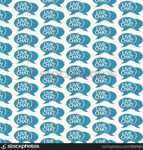 Pattern background Live chat speech bubble icon