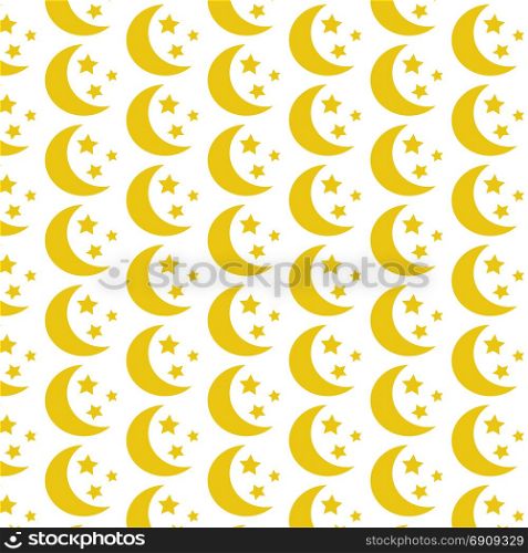 Pattern background moon star icon