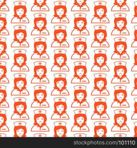 Pattern background Nurse Face emotion Icon