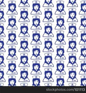 Pattern background Nurse Face emotion Icon