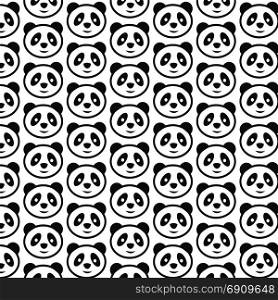 Pattern background panda icon