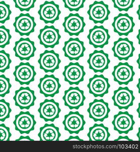 Pattern background Recycle sign icon