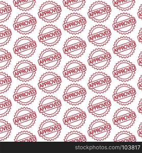 Pattern background stamp approved text