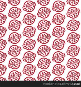 Pattern background stamp approved text