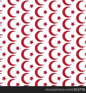 Pattern background Symbol of Islam Star crescent icon