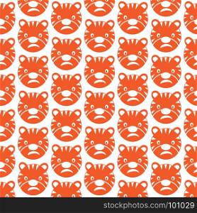 Pattern background Tiger Face emotion Icon