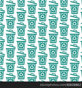 Pattern background trash bin icon