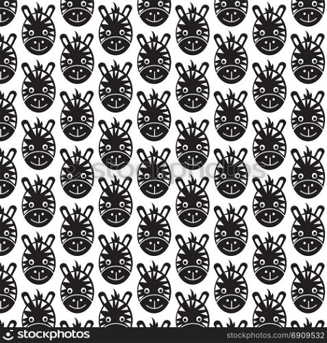 Pattern background Zebra Face Icon