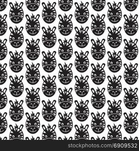 Pattern background Zebra Face Icon