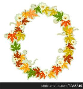 Pattern letter made from flowers and leaves
