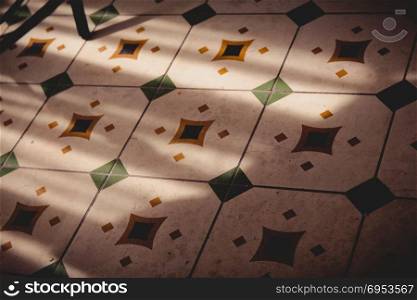 Pattern of antique ceramics tiles.