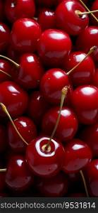 Pattern of fresh cherries