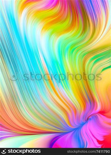 Pattern of iridescent colored fibers. Overflow Colors Series.
