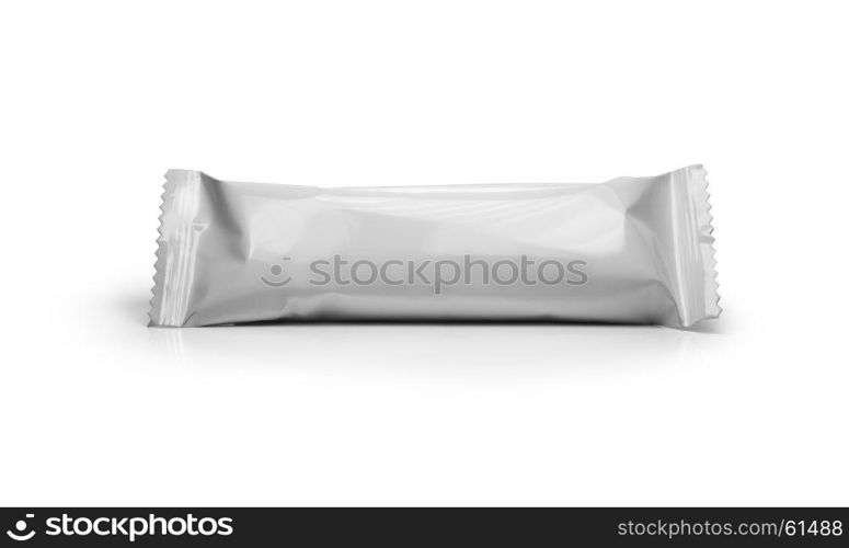 pattern white packaging for snack. pure white blank plastic packaging for snacks