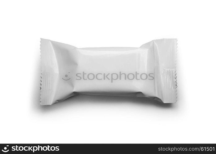 pattern white packaging for snack. pure white blank plastic packaging for snacks