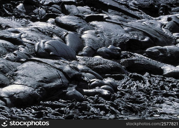 Patterns in Pahoehoe lava, Big Island, Hawaii