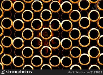 Patterns of pipes in northern Virginia supply yard