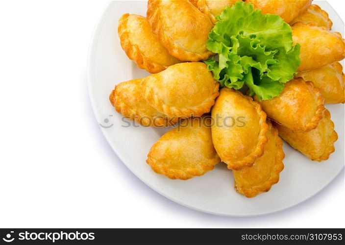 Patties stuffed with meat in the plate