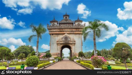 Patuxai literally meaning Victory Gate in Vientiane,Laos