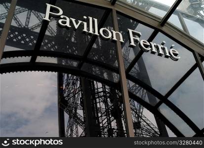 Pavillon Ferrie sign in Paris France