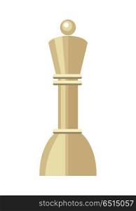 Pawn Isolated on White. Business Strategic Management. Pawn isolated on white. Business strategic management formation in the chess game. Concept in flat design style. Can be used for web banners, marketing and promotional materials, presentations. Vector