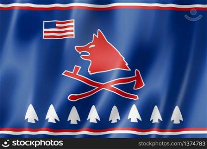 Pawnee people ethnic flag, USA. 3D illustration. Pawnee people ethnic flag, USA