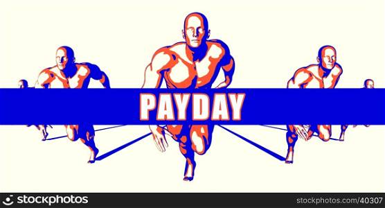 Payday as a Competition Concept Illustration Art. Payday