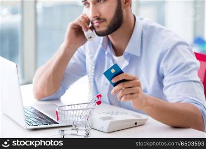 Paying for online purchase with credit at POS
